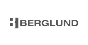 Berglund logo with stylized bracket icon