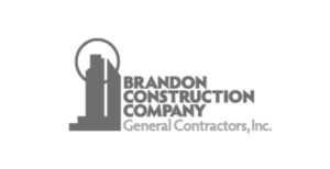 Brandon Construction Company logo with building silhouette