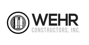 WEHR Constructors logo with circular emblem